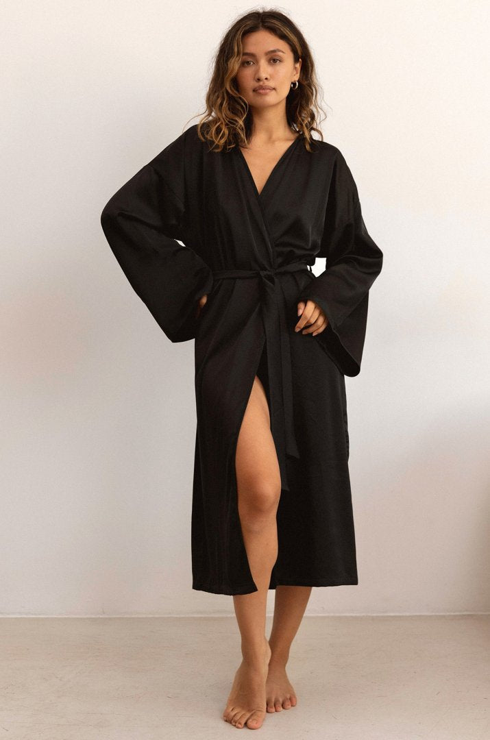 Халат довгий сатин