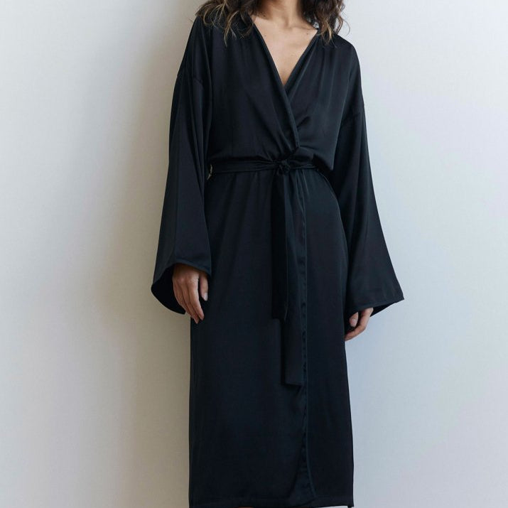 Халат довгий сатин