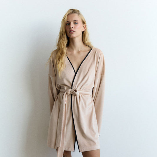 Халат утеплений короткий велюр