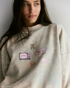 Світшот виварений з принтом TV