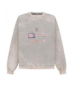 Світшот виварений з принтом TV