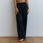 Штани з рюшем сатин